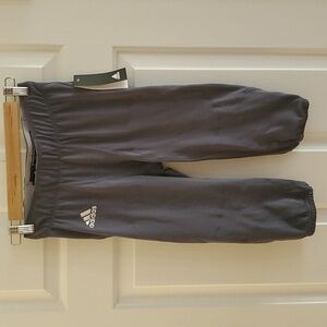 NWT Adidas Press Coverage Football Pants Youth L GRAY Polyester Spandex